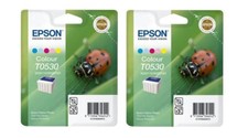 2 x Original Epson T0530 S020110 S020193 color Stylus Photo 700 750 EX -- o.V.