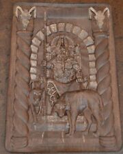 "Odin auf Thron mit Wölfen" Bild Holz Relief tief Walhalla, Mythologie Wikinger
