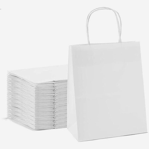 Weiße kraftpapiertüten mit - kraftpapiertüten,
