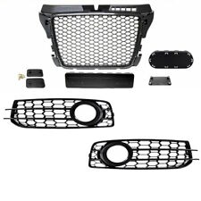 Set Waben Kühlergrill  + Gitter Schwarz glanz für Audi A3 8P ab 2008-2012 S-Line
