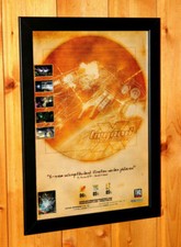 1999 X Beyond the Frontier Rare Small Poster / Vintage Old Ad Page Framed THQ 