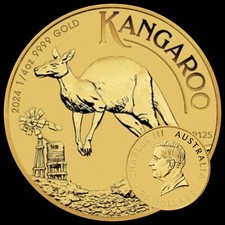 Goldmünze 1/4 Unze/oz  999.9 Gold „Känguru Nugget“ 2024