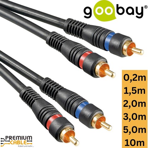 Goobay cinch kabel audio - cinch,