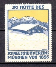 426330/ Reklamemarke – Ski Hütte des Schneeschuhvereins München 1893