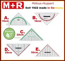 Geodreieck Zeichendreieck 16 22 25 32 cm Biokunststoff Acrylglas made in Germany