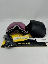 AVAWAY Skibrille Snowboard Brille Unisex Erwachsene Zylinder Verspiegelt