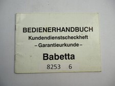 ATU Jawa Babetta Mofa 25 kmh Bedienungsanleitung Scheckheft 1998