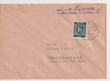 Gemeinsch.Ausg. Mi. 923 + 8 Pfg. Barfreimachung, Nabburg 12.1.47