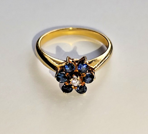 Blauer saphir diamant - blauer,