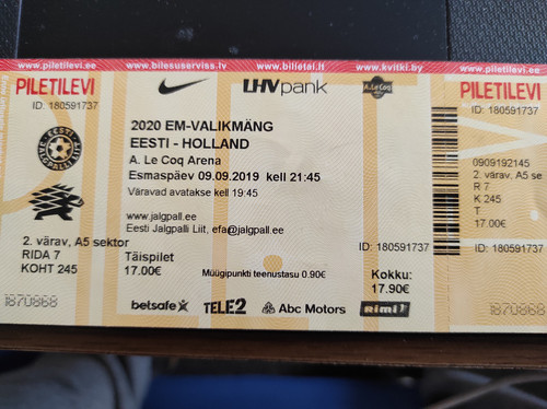 Ticket estland niederlande - ticket,