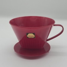 MELITTA 1x2 Kaffeefilter mit einem Loch Rot Kunststoff Vintage Rarität Gut 