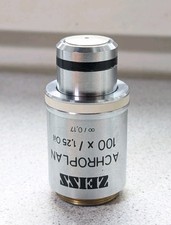 Achroplan 100x/ 1,25 Oil oo/0,17 Zeiss Mikroskop Objektiv (44 00 80) RMS