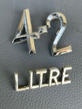 Jaguar XJ6, XJ 4.2 Emblem Badge Heckklappe gebraucht zum Aufarbeiten