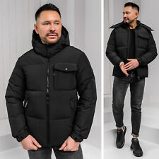 Winterjacke Sportjacke Jacke Steppjacke Unifarben Zip Classic Herren BOLF Kapuze