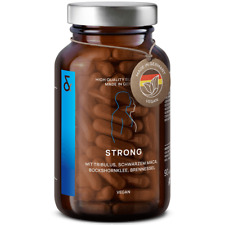 STRONG - Maca Kapseln mit Tribulus Terrestris, Codyceceps, Ginseng, Selen & Zink