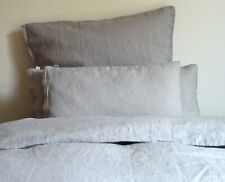 Leinen Bettwäsche Garnitur, Grau, 135x 200 cm, 40x 60 cm, 40x 80 cm, 80x 80cm