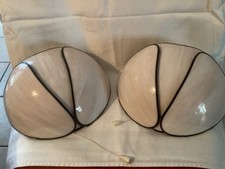 2 Tiffany Wandlampen, Muschelform/Rosenkopfform, 80ˋer Jahre, Vintage