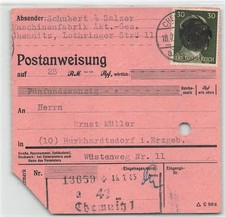 891815) SBZ Postanweisung mit