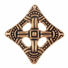Rautenfibel aus Uppåkra Replik Wikinger Mittelalter Fibel LARP Bronze/Versilbert