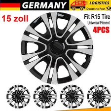 4x PREMIUM DESIGN Radkappen Radzierblenden 15 ZOLL Silber Schwarz Allgemeines