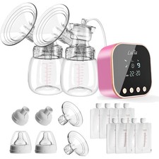 Milchpumpe elektrisch 4 Modi 9 Stufen inklusive Milchbeutel und Adapter