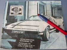 SKODA Prospekt 1974 SUPER SPORT 724 Rapid Monte Carlo Buggy-Strandauto 120LS 110