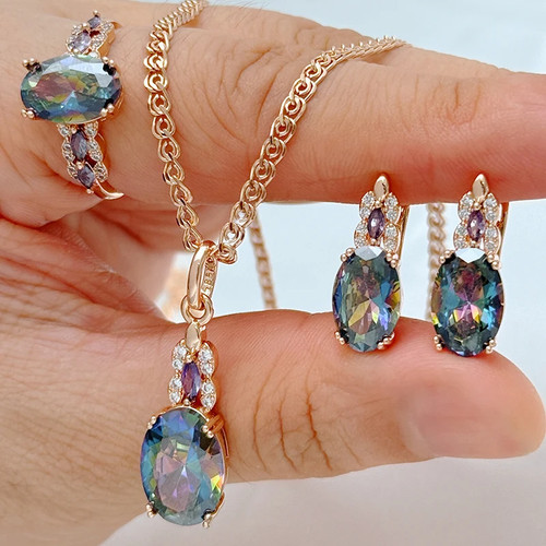 Zirkon schmuck set damen - zirkon,