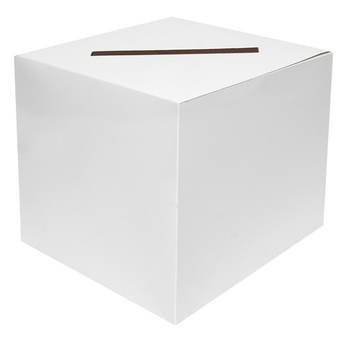Weiße hochzeitskartenbox - weiße,