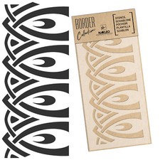 BORDÜRE Wiederverwendbare Kunststoff-Schablone 21x45 45x95 JUGENDSTIL ORNAMENT 3