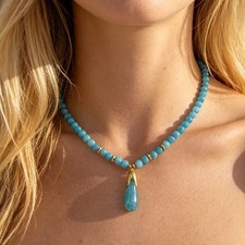BAILYSBEADS Larimar Halskette