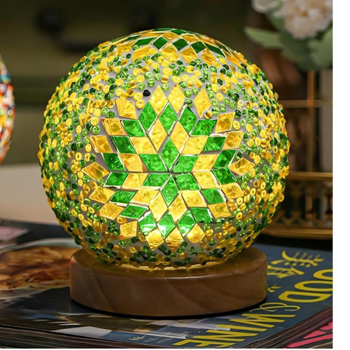 Nachttischlampe glas patchwork - nachttischlampe, glas-patchwork