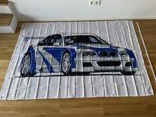 Riesige BMW M3 GTR E46 NFS Flag Flagge Fahne Banner Motorsport ca. 120 x 180 cm