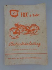 NSU FOX 4-Takt Betriebsanleitung 1954 (8732)