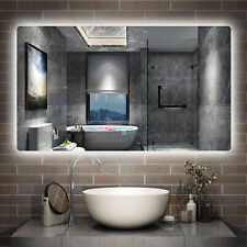 LED Badspiegel Wandspiegel Touch Wandschalter 3 Farbe Dimmbar Memory Spiegel