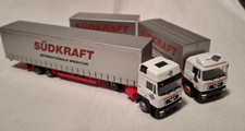 HERPA 1:87 Nr. 142984 + 143851 MAN F 2000 Megaliner-Sz + Pritschen-Hz "Südkraft"