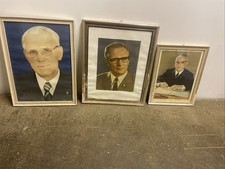 3 Bilder Portrait SED Partei Parteivorsitzender Erich Honecker Willy Stoph