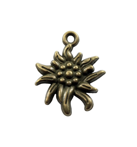 Anhänger edelweiß bronze - 6x,