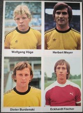 Bergmann  76/77 - Bor.Dortmund - For.Düsseldorf-W.Bremen  4 Bilder ungeschitten