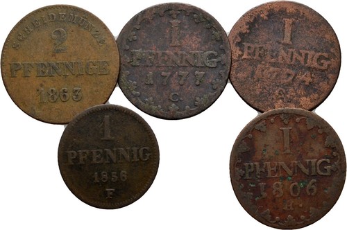 Sachsen pfennig stück - ,
