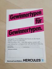 Hercules 50 Prospekt Mofa Moped Oldtimer Reklameprospekt Flyer 1980er Jahre rar