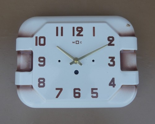 Art deco pendeluhr emailliert - art,