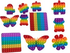 Pop It Anti Stress Spielzeug Fidget Reisespielzeug verschiedene Muster Kinder