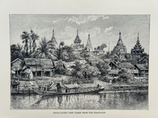 1884 Blick auf Yenangyaung vom