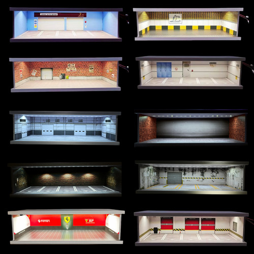 Diorama diecast garage - diorama,