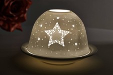 Dome Light Nr. 32803 Stern - Teelicht Windlicht Dekoration Porzellan