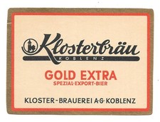 Bieretikett Klosterbrauerei