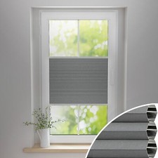 Waben Plissee zum KLEBEN auf Maß Rollo Faltrollo 100 % Verdunkelung Hitzeschutz 