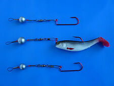 3x Vorfach für Gummifisch > verschiedene Größe > Vorfach > Blei > Jig - Haken