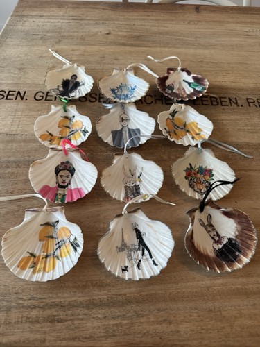 Muschel anhänger 12er set - anhänger,