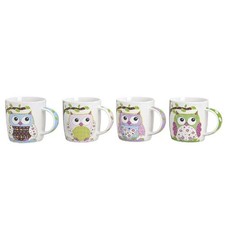 Becher eule porzellan set - eule, 4